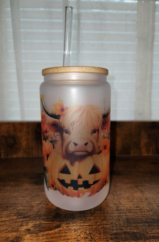 Highland Pumpkin 16oz Glass Can