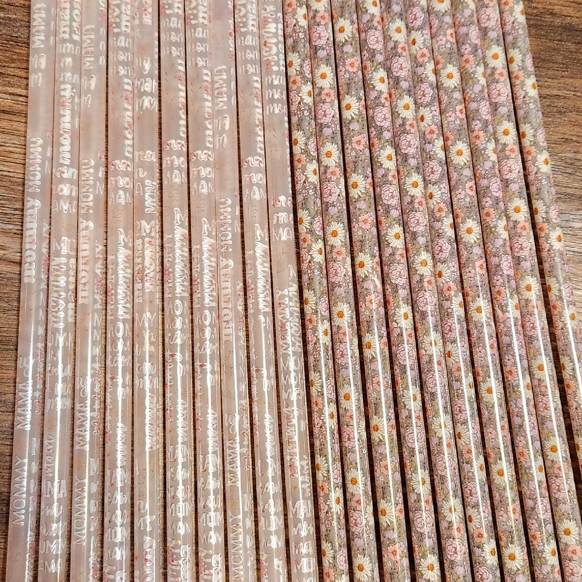 Floral Color Changing Straws 10in.