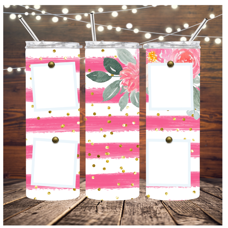 Hot Pink Stripe - Photo Personalization