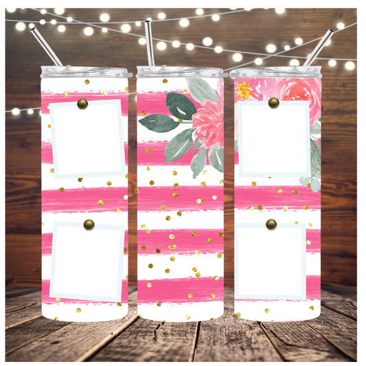 Hot Pink Stripe - Photo Personalization